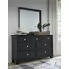 Lanolee Black Bedroom Mirror