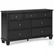 Lanolee Black Panel Bedroom Set