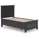 Lanolee Black Twin Storage Panel Bed