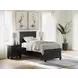 Lanolee Black Twin Storage Panel Bed