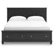 Lanolee Black California King Storage Panel Bed
