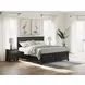 Lanolee Black California King Storage Panel Bed
