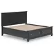 Lanolee Black King Storage Panel Bed