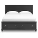 Lanolee Black King Storage Panel Bed