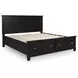 Lanolee Black King Storage Panel Bed