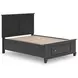 Lanolee Black Full Storage Panel Bed