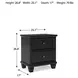 Lanolee Black Nightstand