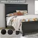 Lanolee Black Full Panel Bed