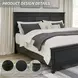 Lanolee Black California King Panel Bed
