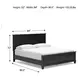 Lanolee Black California King Panel Bed