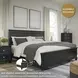 Lanolee Black California King Panel Bed