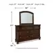 Porter Rustic Brown 7 Drawer Dresser and Arched Mirror