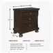 Porter Rustic Brown 2 Drawer Nightstand