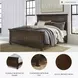 Porter Rustic Brown California King Panel Bed