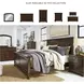 Porter Rustic Brown Queen Panel Bed