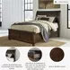 Porter Rustic Brown Sleigh Queen Storage Bed