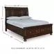 Porter Rustic Brown Sleigh Queen Storage Bed