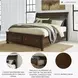 Porter Rustic Brown Sleigh King Storage Bed