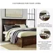Porter Rustic Brown California King Panel Storage Bed