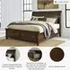 Porter Rustic Brown California King Sleigh Storage Bed