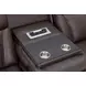 Maveric Bette Coffee 91" Zero Gravity Triple Power Reclining Sofa with Drop Down Table and USB Charging