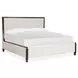 Timberlyn Espresso and Cream King Upholstered Panel Bed