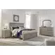 Lettner Light Gray 7 Drawer Dresser and Arched Mirror