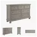 Lettner Light Gray 7 Drawer Dresser