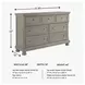Lettner Light Gray 7 Drawer Dresser