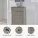 Lettner Light Gray Large 5 Drawer Chest