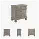 Lettner Light Gray 2 Drawer Nightstand