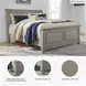 Lettner Light Gray California King Sleigh Bed