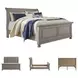 Lettner Light Gray California King Sleigh Bed