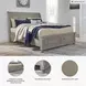 Lettner Light Gray King Sleigh Storage Bed