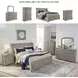 Lettner Light Gray King Sleigh Storage Bed