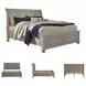 Lettner Light Gray King Sleigh Storage Bed