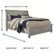 Lettner Light Gray King Sleigh Storage Bed