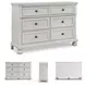 Robbinsdale Antique White Six Drawer Dresser