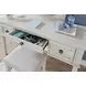Robbinsdale Antique White Mirrored Vanity Desk with Bench