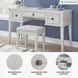Robbinsdale Antique White Vanity With Stool
