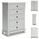 Robbinsdale Antique White Youth 5 Drawer Chest