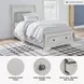 Robbinsdale Antique White Twin Sleigh Storage Bed