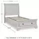 Robbinsdale Antique White Twin Sleigh Storage Bed