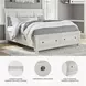 Robbinsdale Antique White Queen Sleigh Storage Bed