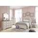 Realyn Chipped White and Brown 6 Drawer Dresser and Arched Mirror