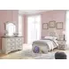 Realyn Chipped White and Brown 6 Drawer Dresser and Arched Mirror