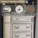 Realyn Chipped White 5 Drawer Chest