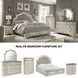 Realyn Chipped White 5 Drawer Chest