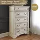 Realyn Chipped White 5 Drawer Chest