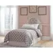 Realyn Chipped White and Gray Twin Upholstered Panel Headboard